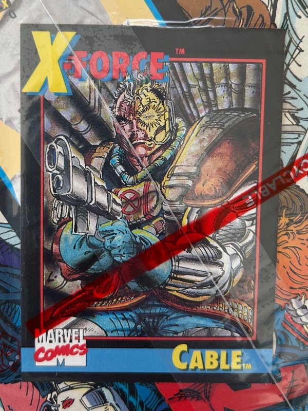 X-Force #1 Bagged Variant CABLE cards (1991) LOT of 4 copies