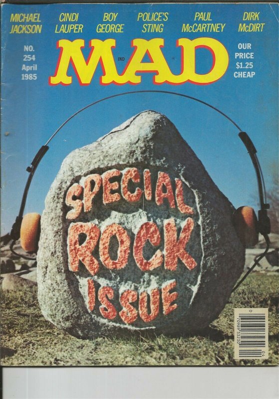 Mad Magazine #254 ORIGINAL Vintage 1985 Michael Jackson Cyndi Lauper Boy George 70989332300