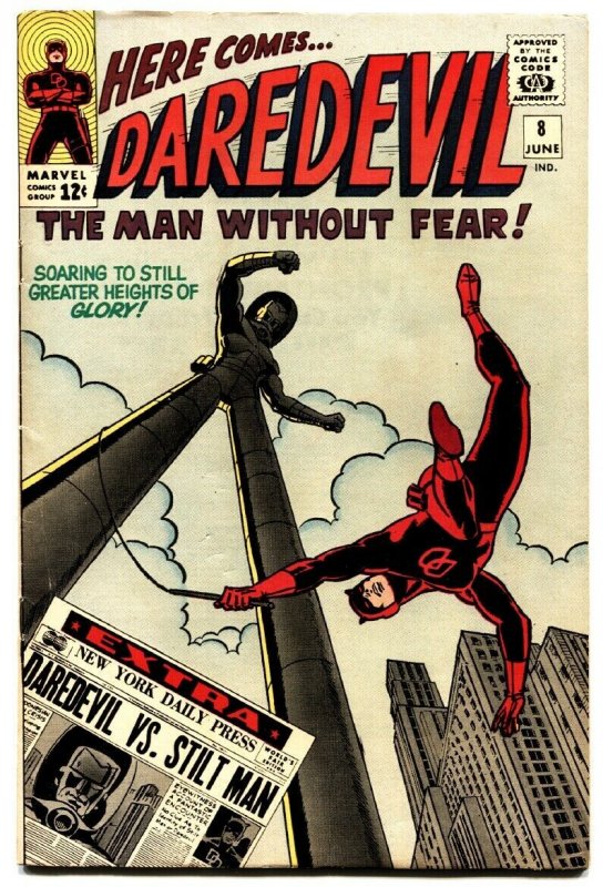 DAREDEVIL #8 1964 Marvel comic book First appearance of Stilt Man