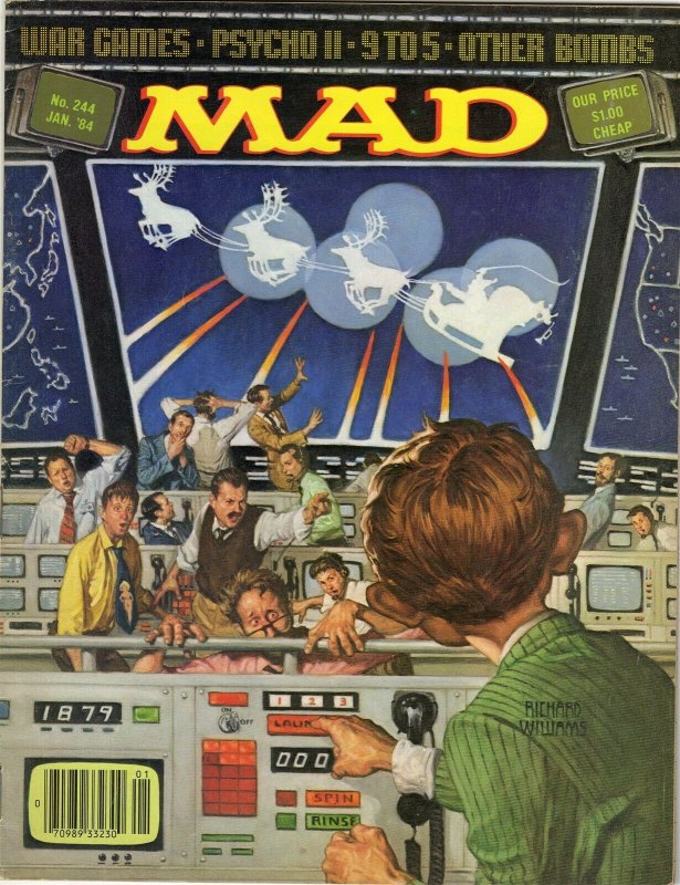 ORIGINAL Vintage 1984 Mad Magazine #244 War Games Psycho II 9 to 5