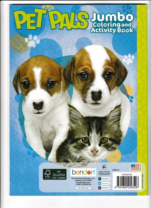 PET PALS | COLORING & ACTIVITY BOOK (2025) NEW UNUSED