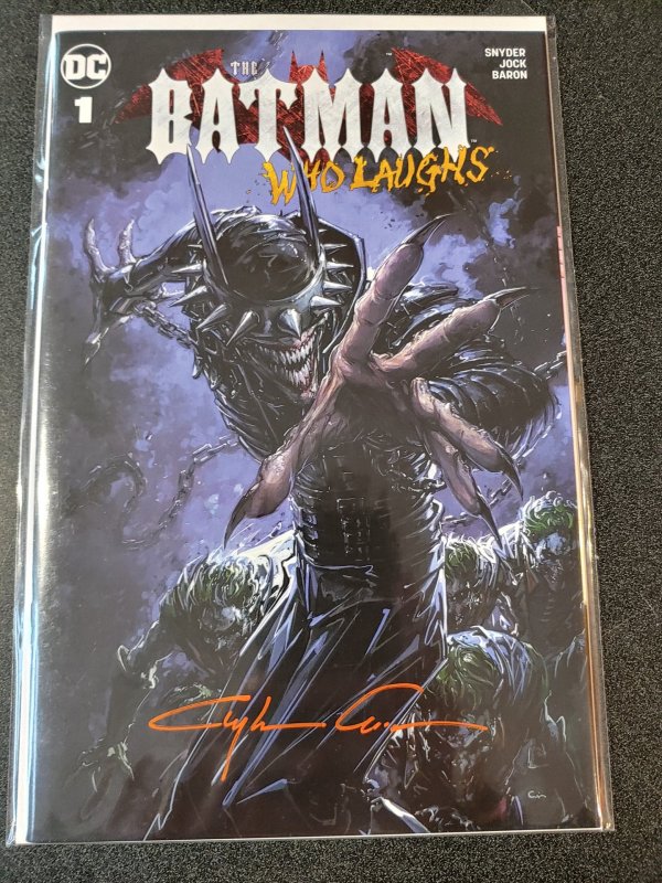 The Batman who laughs #1 Scorpion Comics Variant signed by Clayton Crain W/COA