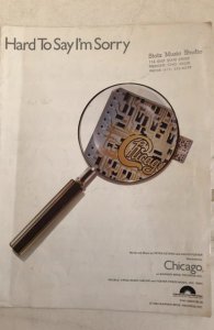 Hard to say I’m sorry sheet music(Chicago-1982)C all my sheet!