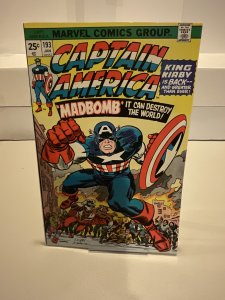 Captain America #193  1976   VG/F  Kirby Returns to Marvel!