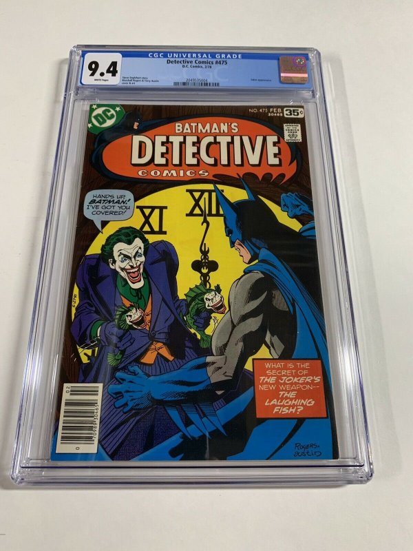 Detective comics 475 Cgc 9.4 Jokerfish! Whiite Pages 2049535004