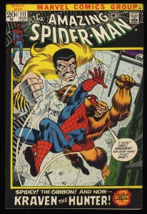 Amazing Spider-Man #111 FN 6.0 Kraven the Hunter Appearance!