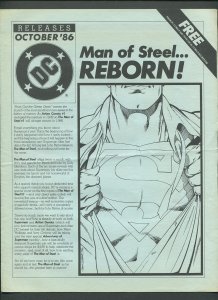 DC Releases Promotional Flyer #29  / Superman /  October 1986