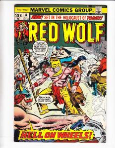 Red Wolf #8 FN native american super hero vs motorcycle gang - biker gang 1973