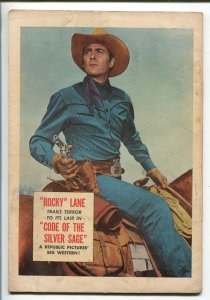 MOTION PICTURE COMICS #102 1951-FAWCETT-ROCKY LANE-CODE OF THE SILVER SAGE-vg