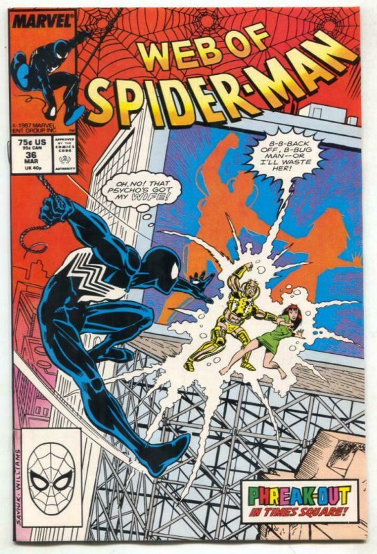 Web Of Spider-Man #36 comic book Marvel 1st TOMBSTONE