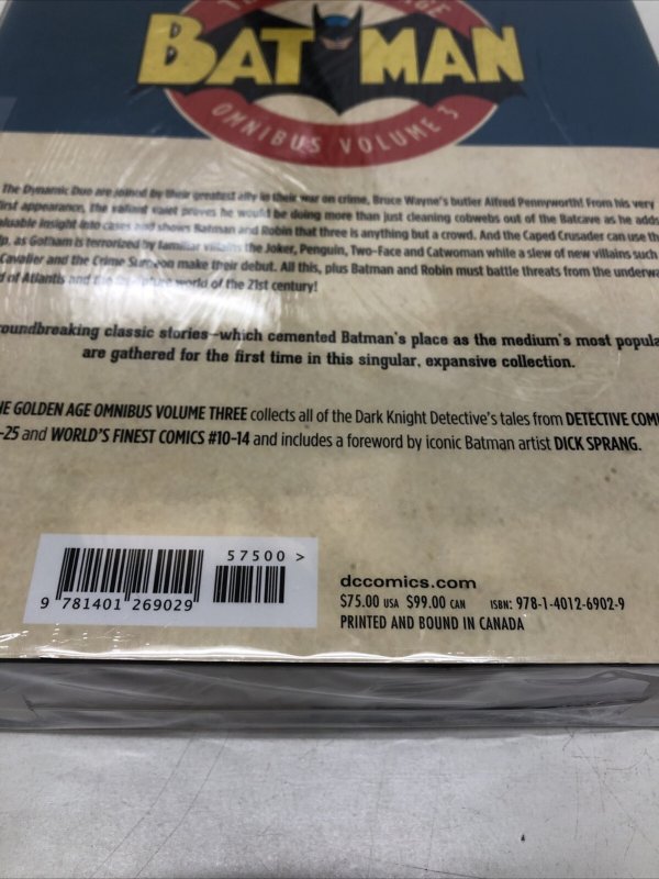Batman The Golden Age (2017) Omnibus Vol # 3 DC HC | Bill Finger