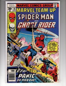 Marvel Team-Up #58 (1977)  VF Ghost Rider & Spidey Marvel Bronze !!! / EC#1