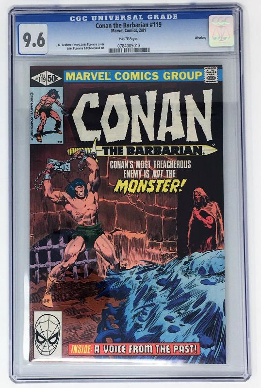 Conan The Barbarian 119 - Classic Cover by John Buscema Winnipeg Pedigree CGC