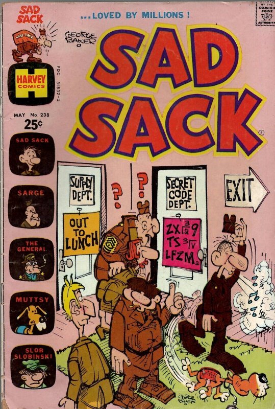 Sad Sack #238 VINTAGE 1974 Harvey Comics