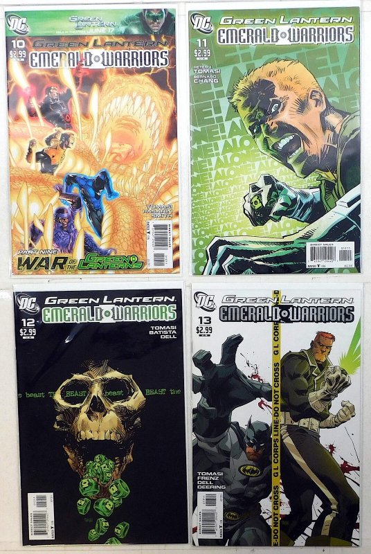 Green Lantern Emerald Warriors Lot 4 #10, 11, 12, 13 2010 DC 1st Print Comics