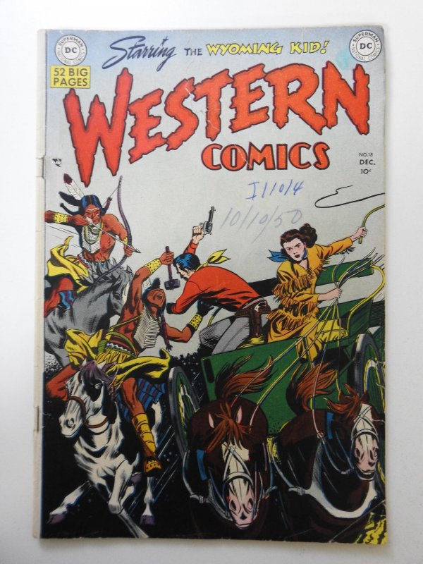 Western Comics #18 (1950) VG- Cond! 4 in tear fc, tape interior fc along tear