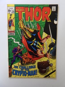 Thor #174 (1970) VG+ condition bottom staple detached from cover
