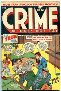 CRIME DOES NOT PAY #56-BIRO-BRUTAL-TORTURE COVER FN- 