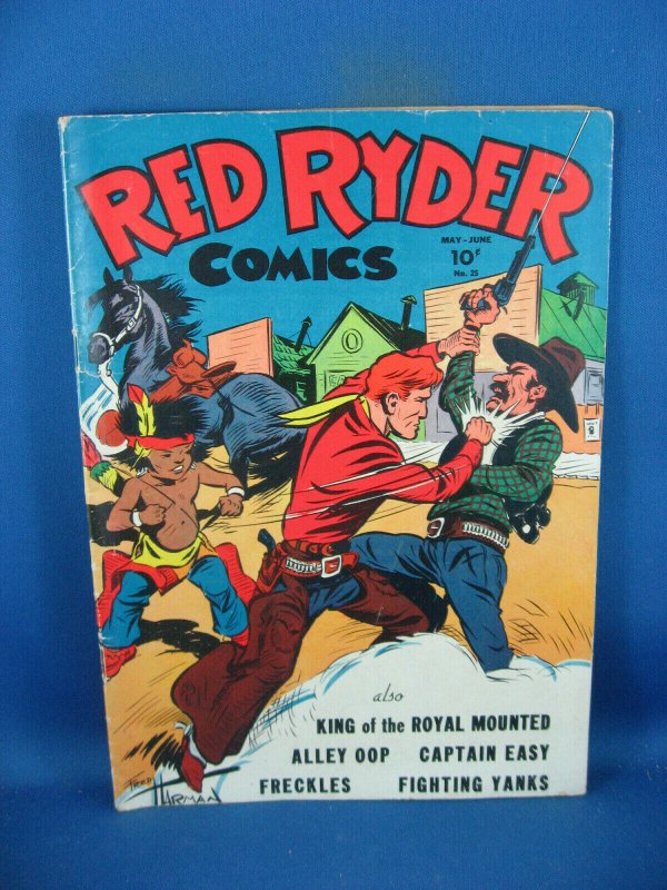 RED RYDER COMICS 25 VG+ ALLEY OOP KING OF THE RCMP 1945