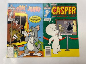 2 HARVEY comic book Tom & Jerry #2 Casper #7 102 KM9