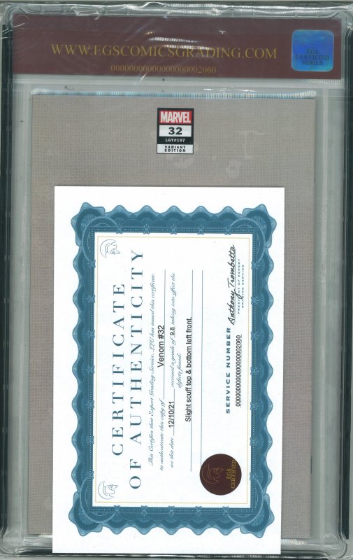 Venom #32 (LTD 1500) - Dell'Otto Variant (NM/M 9.8!)