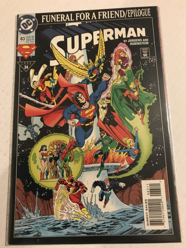 SUPERMAN #83 : DC 1993 NM; Funeral for a Friend Epilogue