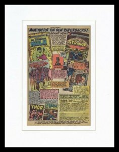 1978 Marvel Comics Paperbacks Framed 11x14 ORIGINAL Vintage Advertisement 