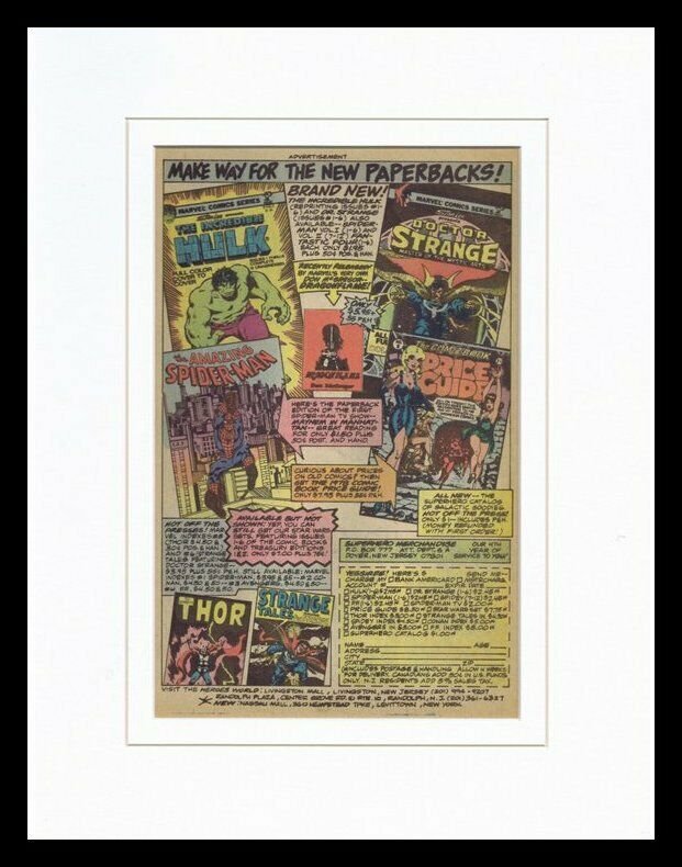 1978 Marvel Comics Paperbacks Framed 11x14 ORIGINAL Vintage Advertisement 