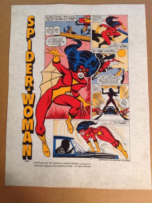 Vintage Spider-Woman handbag production art set Marvel Spider-Man