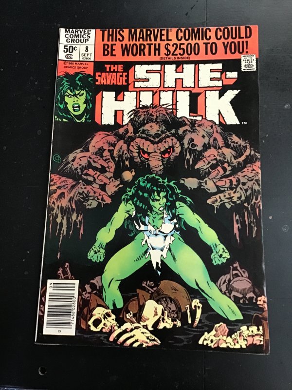 The Savage She-Hulk #8 (1980) Man-Thing Cover key! High-grade! Disney+ VF/NM Wow
