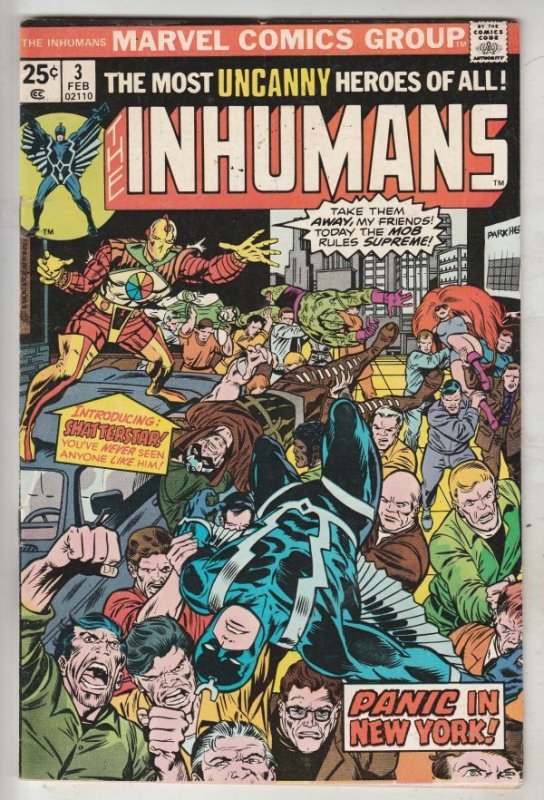 Inhumans, The #3 (Feb-76) NM- High-Grade Black Bolt, Gorgon, Triton, Karnak, ...