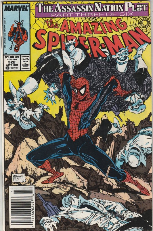 The Amazing Spider-Man #322 (1989) BIG SALE! NM- Silver Sable ala McFarlane Wow