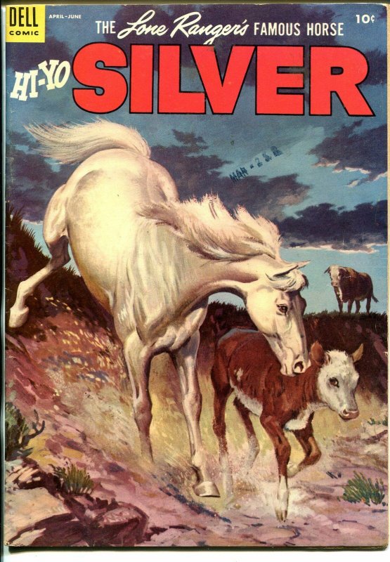 Lone Rangers Famous Horse Hi-Yo Silver-#10 1954-Dell-painted cover-FN