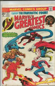 Marvel's Greatest Comics #55 VINTAGE 1975 Reprints Fantastic Four 73 Spiderman