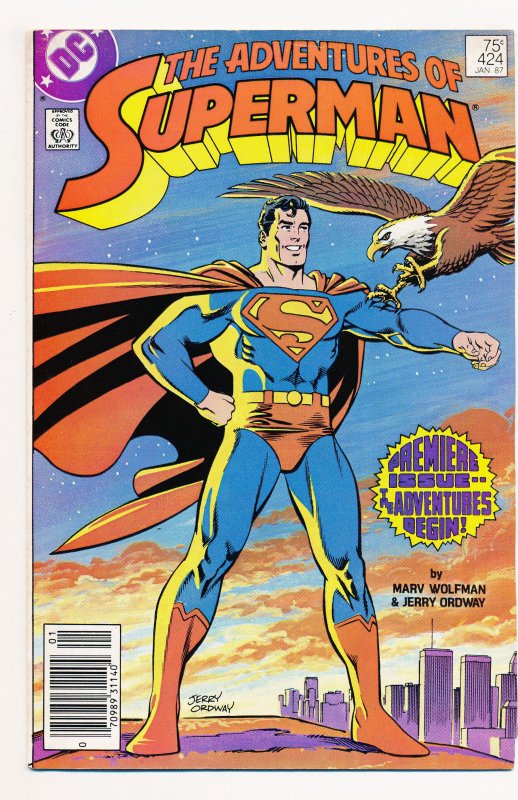 Adventures of Superman (1987) #424 FN, #425 VF Man O' War complete story...