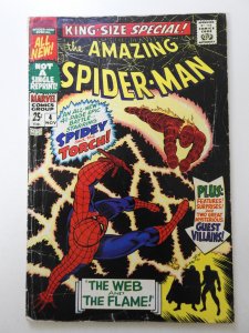 The Amazing Spider-Man Annual #4 (1967) Web and The Flame! Solid VG- Condition