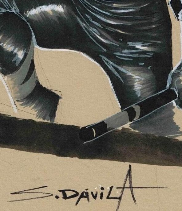 Nightwing Original Art by Sergio Dávila – DC Comics A4 Signed Illustration