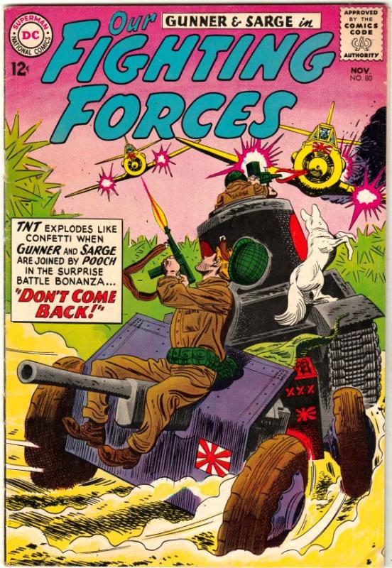 Our Fighting Forces #80 (Nov-63) VF+ High-Grade Gunner and Sarge, Pooch