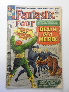 Fantastic Four #32 (1964) PR Condition ink bc, ad page missing