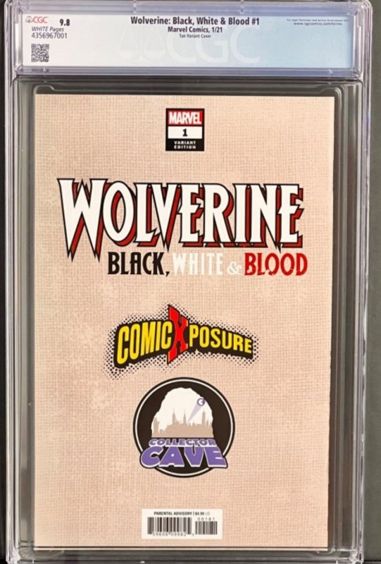 CGC Graded 9.8 Black White Blood Wolverine #1 (2021)