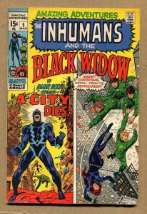 Amazing Adventures #5 - The Inhumans And The Black Widow 1971 (Grade 5.5) WH