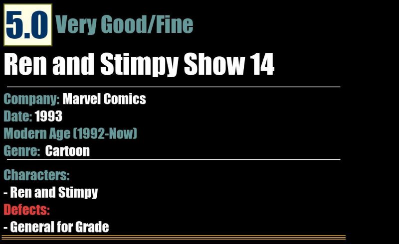 Ren and Stimpy Show 14 (1993) VG/FN Marvel Comics