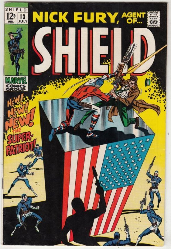 Nick Fury Agent of S.H.I.E.L.D. #13 Jul-69 VF/NM High-Grade Nick Fury BOCA CERT!
