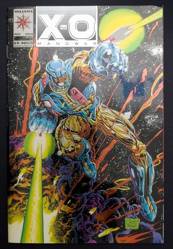 X-O Manowar #0 Chromium Wrap Around (1993) Ivory Error - KEY - VF/NM!