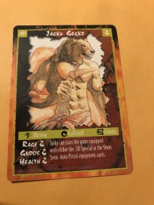 JACKY GECKO : RAGE Werewolf Unlimited Character Card; White Wolf TCG |  Comic Collectibles - Trading Cards - Magic the Gathering / HipComic