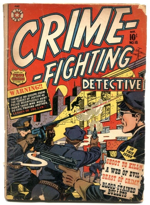 Crime-Fighting Detective #18 1952- LB Cole cover- Web of Evil G