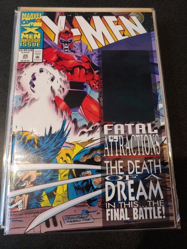 X-MEN #25 FATAL ATTRACTIONS NM WOLVERINE ADAMANTIAN CLAWS REMOVED