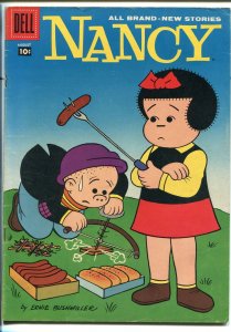 NANCY #157 1958-DELL-ERNIE BUSHMILLER-SLAPSTICK HUMOR-vg/fn