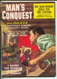 Man's Conquest 5/1959-Cheesecake pix-adventure-mystery-war-crime-George Gross...