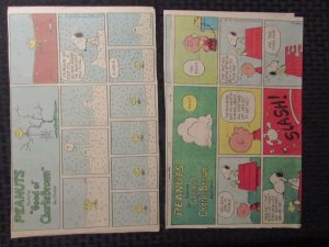 1977 PEANUTS Featuring Charlie Brown Sunday 1/2 pg. Comic Strip LOT of 8 VG (CC)